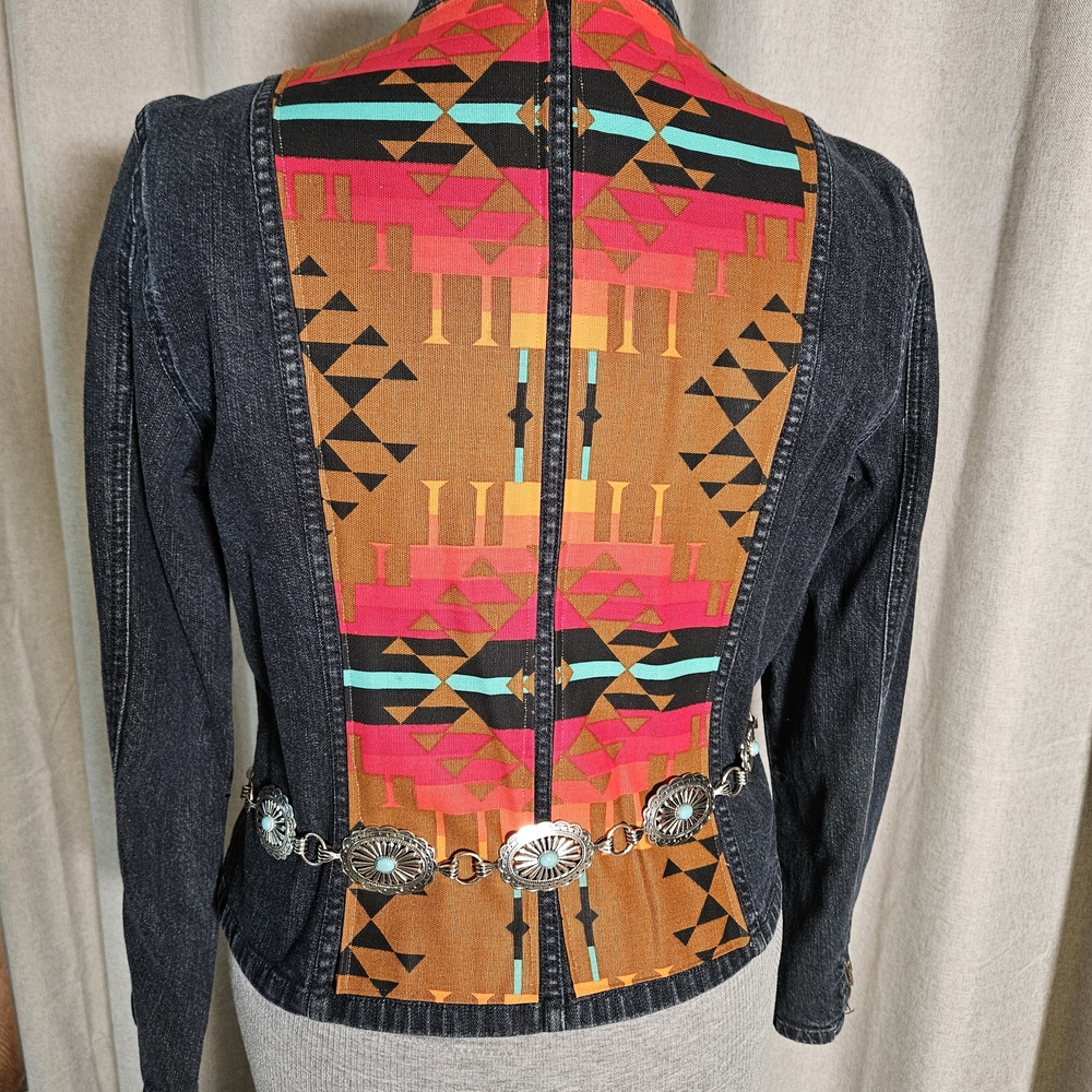 Ralph Lauren Black and Multicolor Jean Jacket (14)